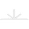 Ekena Millwork Saratoga Architectural Grade PVC Gable Bracket, 96"W x 36"H x 4"D x 4"F, 9/12 Pitch GBP096X36X0404SAR00 - alternate 3